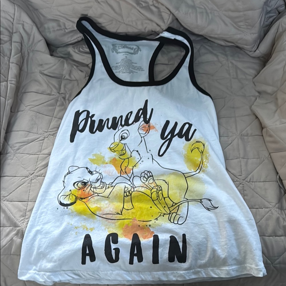 White Lion King Graphic Tank Top